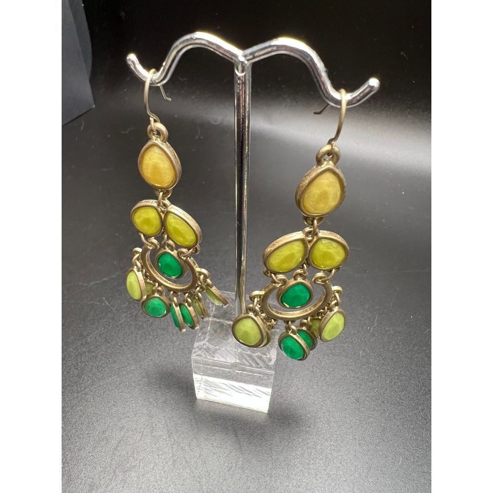 Green Chandelier Earrings